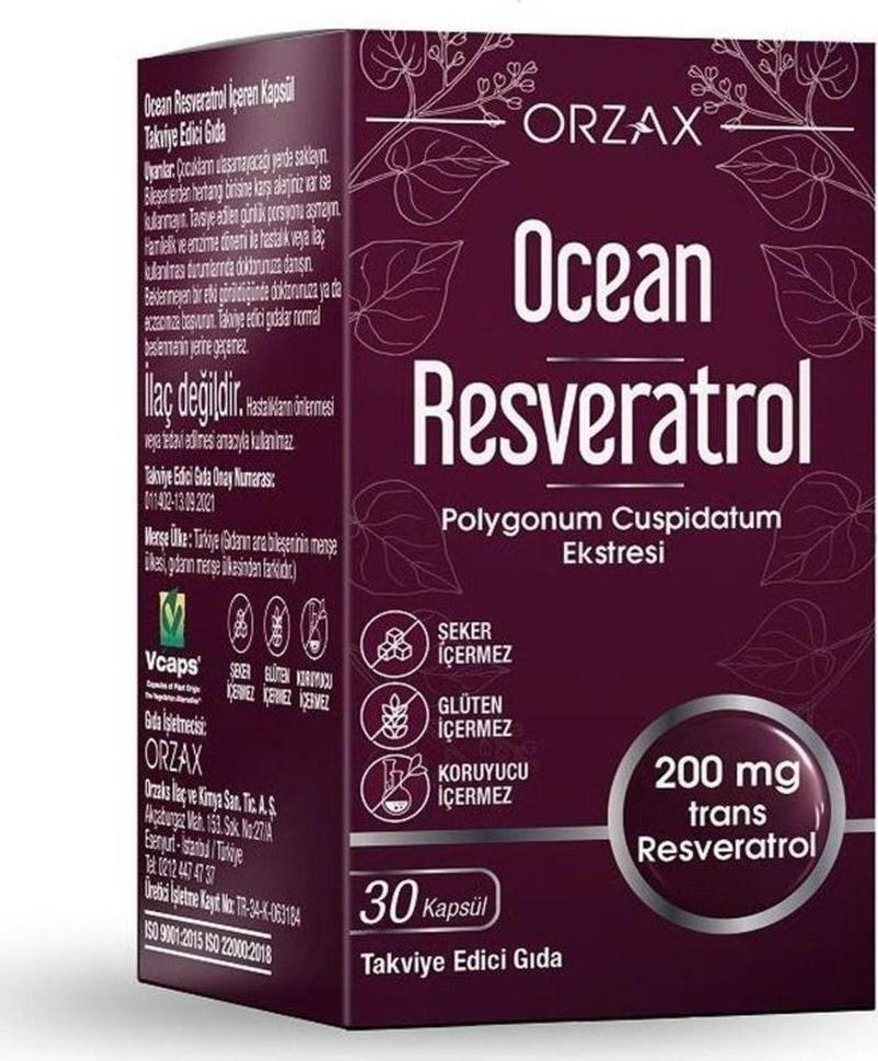 Orzax Resveratrol Takviye Edici Gıda 30 Kapsül