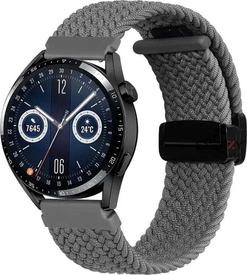 Galaxy Watch 6 – Classic 40-43-44-47Mm 20Mm Uyumlu Fiberlink Manyetik Tokalı Örgü Kordon