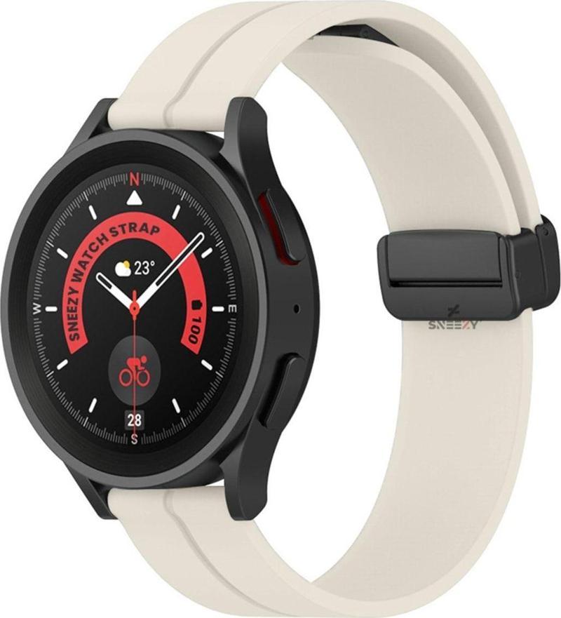 Huawei Watch Gt2 Elite-Sport-Classic 46Mm-Gt2 Pro 22Mm Uyumlu Coastal Manyetik Tokalı Silikon Kordon