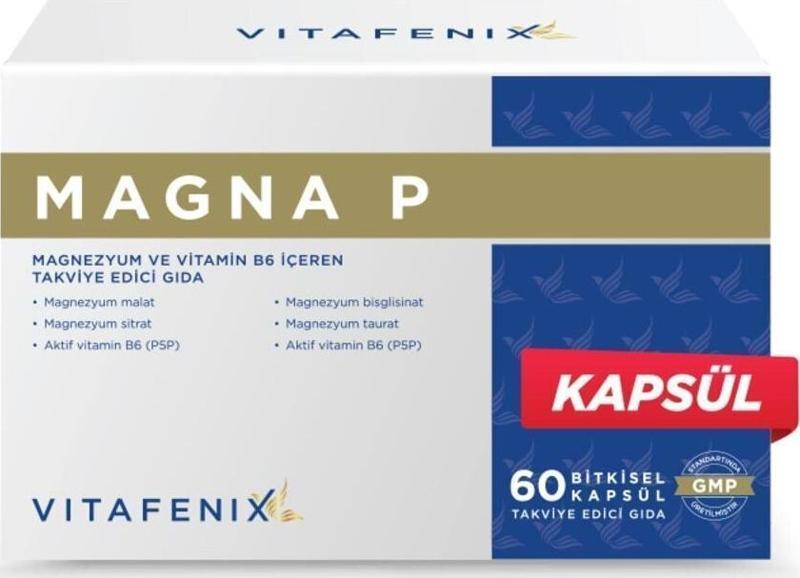 Magna P Magnezyum Ve Vitamin B6 İçeren Kapsül Takviye Edici Gıda