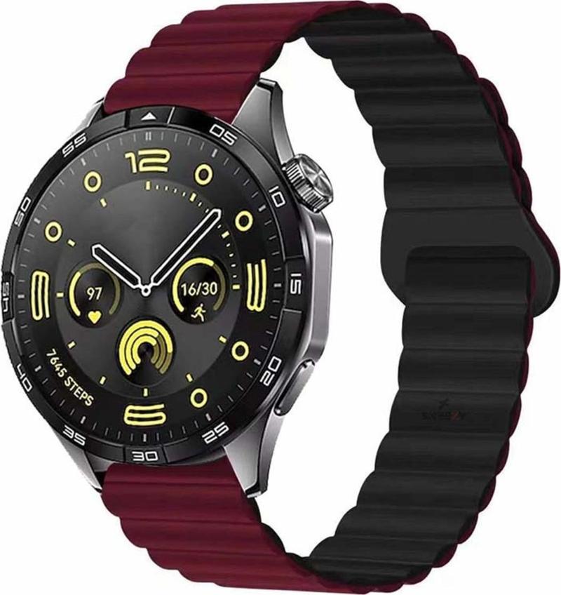 Huawei Watch 4 46Mm-Watch 4 Pro 22Mm Uyumlu Harmony Duo Magnetik Silikon Kordon