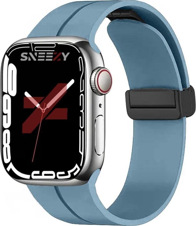 Apple Watch 42Mm 44Mm 45Mm Seri 1 2 3 4 5 6 7 8 Se Uyumlu Coastal Manyetik Tokalı Silikon Kordon