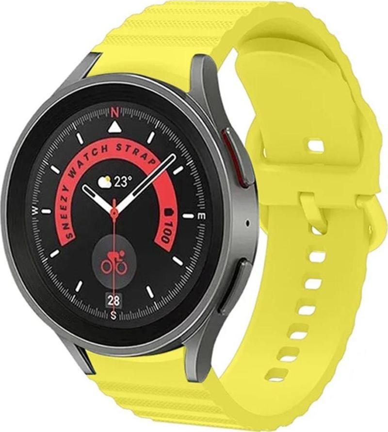 Samsung Galaxy Watch 4 5 Pro 40 42 44 45 46Mm Tasarım Kavisli Uyumlu Aeroflex Silikon Kordon