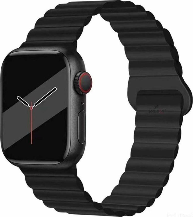 Apple Watch Uyumlu 49Mm Seri 8 Ultra Uyumlu Harmony Duo Magnetik Silikon Kordon