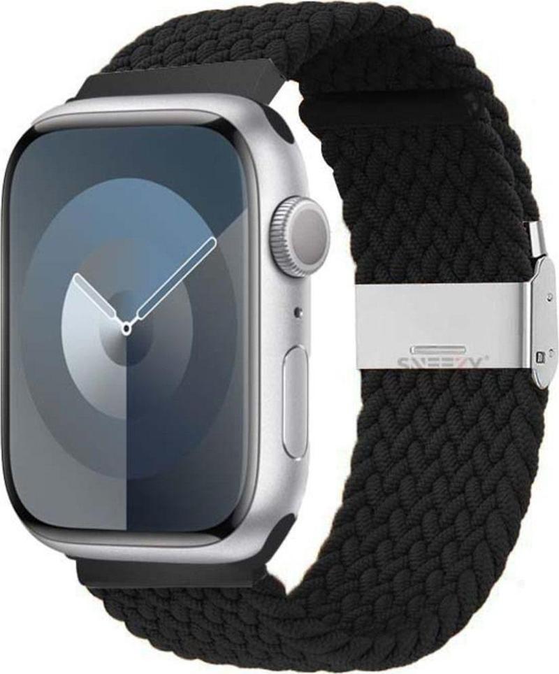 Apple Watch 38-40-41Mm İle Uyumlu Metal Klips Solo Fiberlink Örgü Kordon