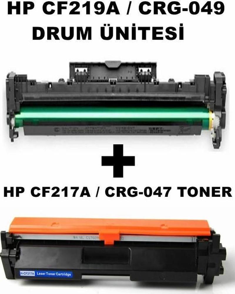 Pp Hp M102A CF217A 17A Çipli Ithal Muadil Siyah Toner 1.600 Sayfa + Hp CF219A / CRG-049 Muadil Drum Ünitesi