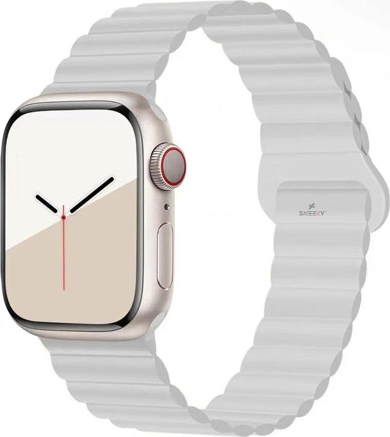 Apple Watch 42Mm 44Mm 45Mm Seri 3 4 5 6 7 8 Se Uyumlu Harmony Duo Magnetik Silikon Kordon