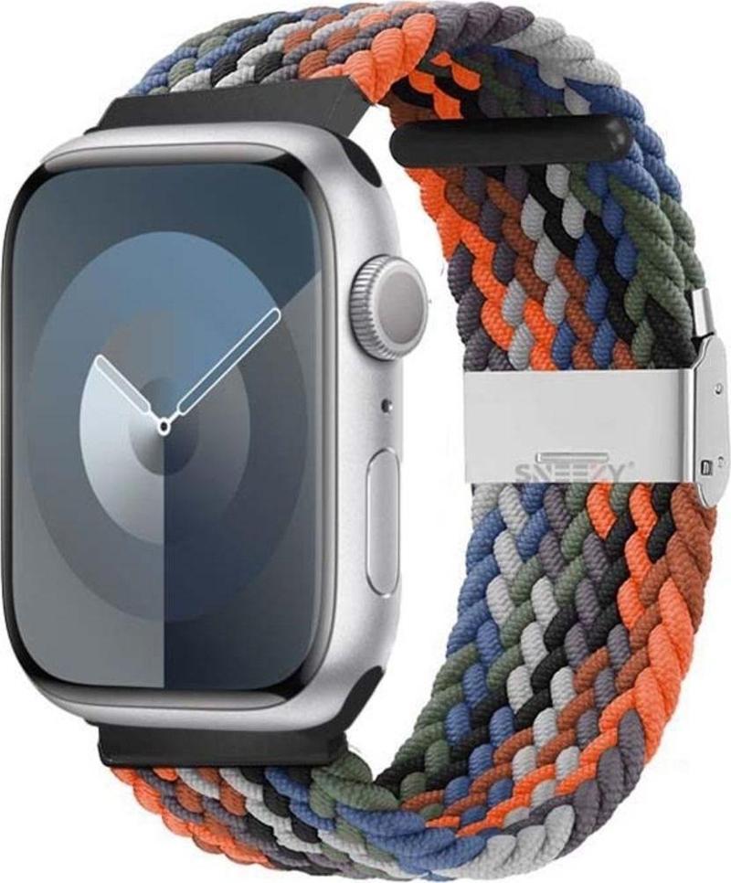 Apple Watch 38-40-41Mm İle Uyumlu Metal Klips Solo Fiberlink Örgü Kordon