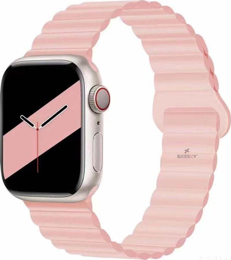 Apple Watch 38Mm 40Mm 41Mm Seri 3 4 5 6 7 8 Se Uyumlu Harmony Duo Magnetik Silikon Kordon