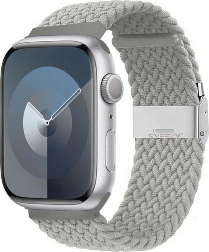 Apple Watch 42-44-45-49Mm İle Uyumlu Metal Klips Solo Fiberlink Örgü Kordon