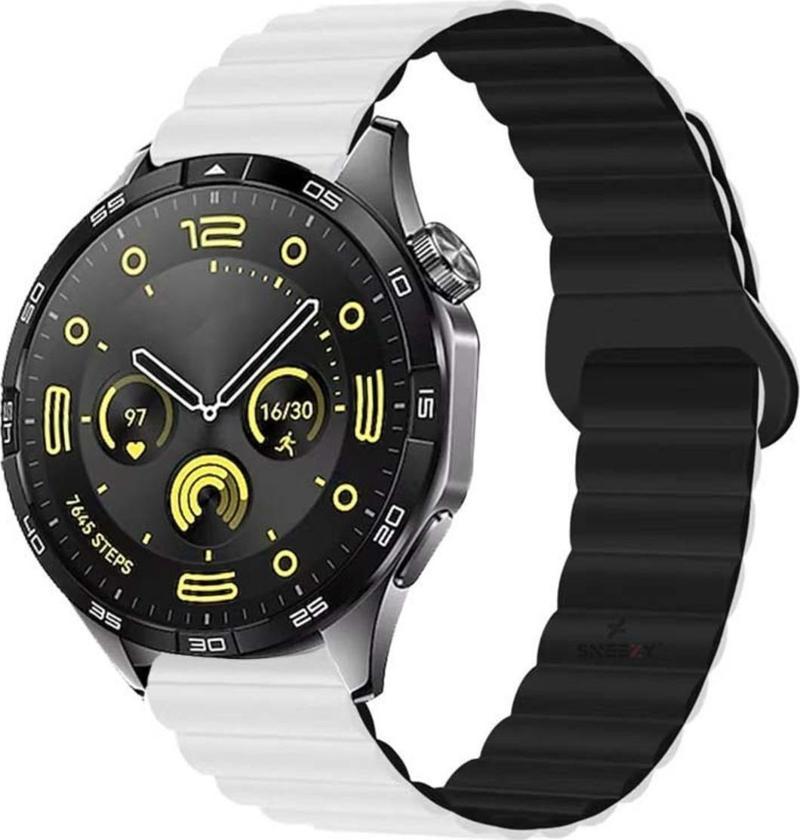 Huawei Watch Gt Runner-Sport 46Mm- Gt2 E 22Mm Uyumlu Harmony Duo Magnetik Silikon Kordon