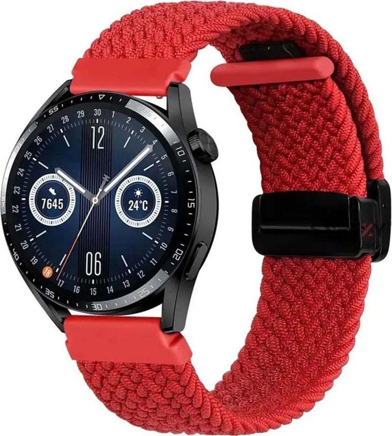 Samsung Galaxy Watch 6 – Classic 40-43-44-47Mm 20Mm Fiberlink Manyetik Tokalı Örgü Kordon