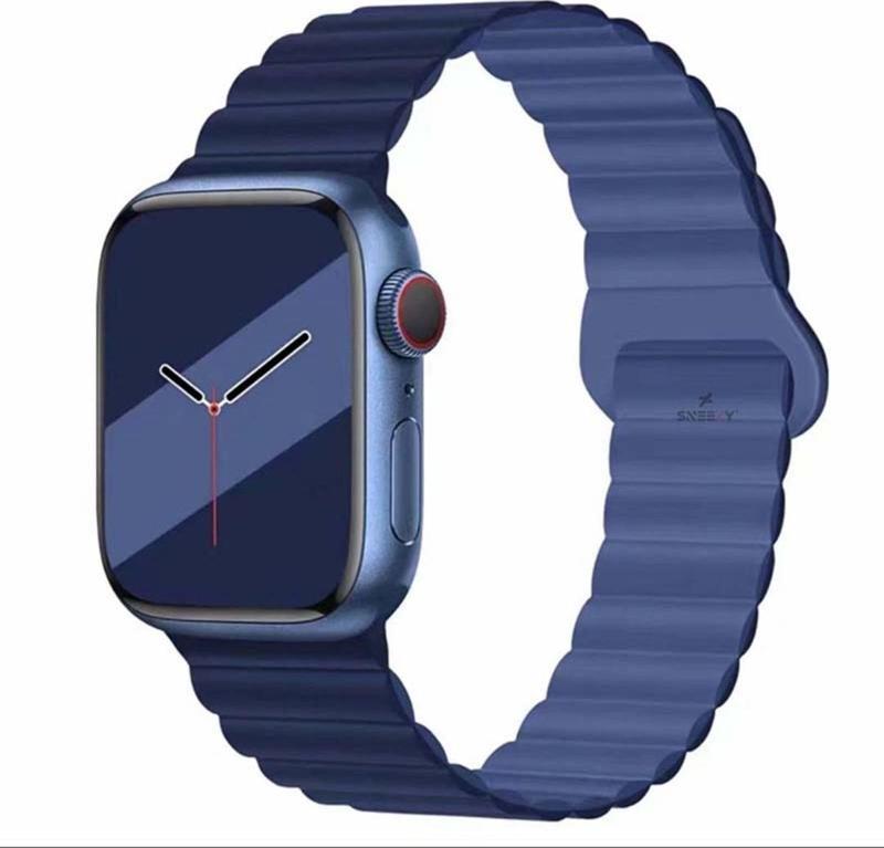 Apple Watch Uyumlu 42Mm 44Mm 45Mm Seri 3 4 5 6 7 8 Se Uyumlu Harmony Duo Magnetik Silikon Kordon