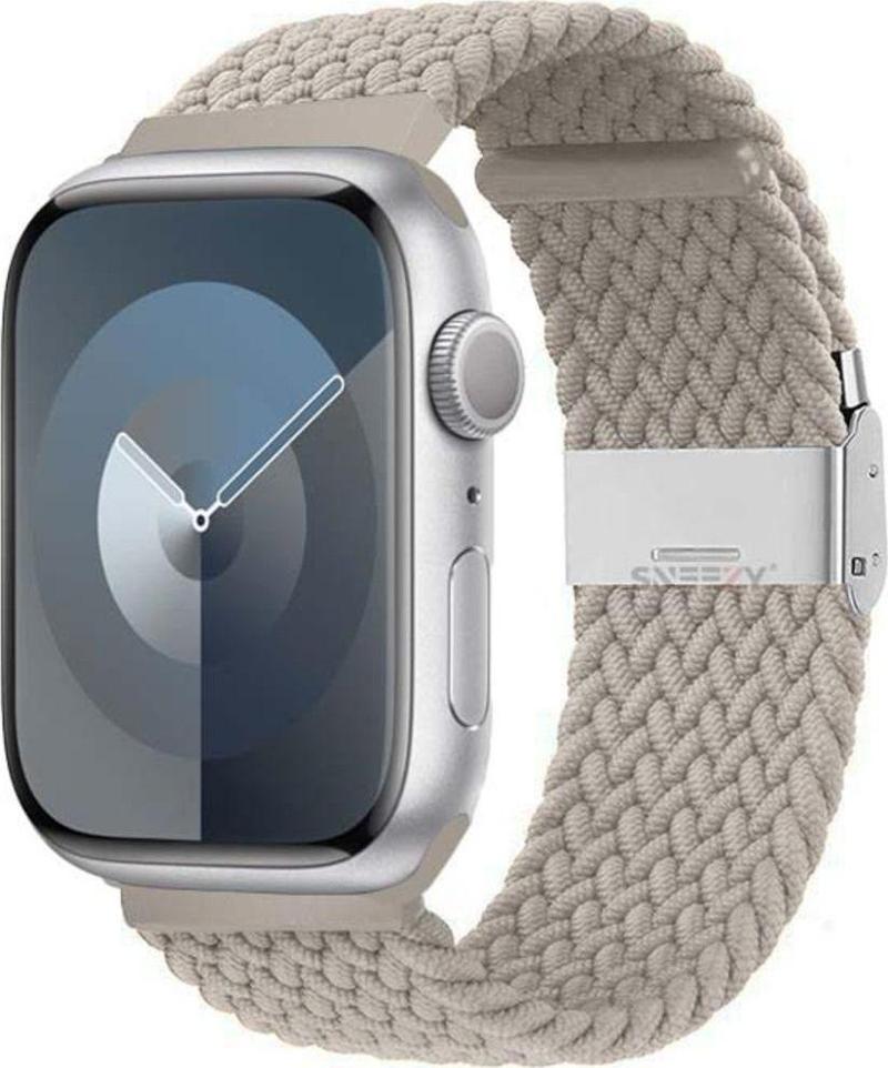 Apple Watch 38-40-41Mm İle Uyumlu Metal Klips Solo Fiberlink Örgü Kordon