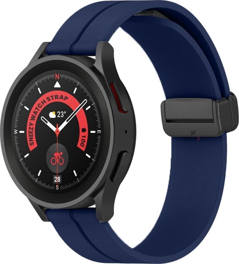 Huawei Watch Gt2 Elite-Sport-Classic 46Mm-Gt2 Pro 22Mm Uyumlu Coastal Manyetik Tokalı Silikon Kordon