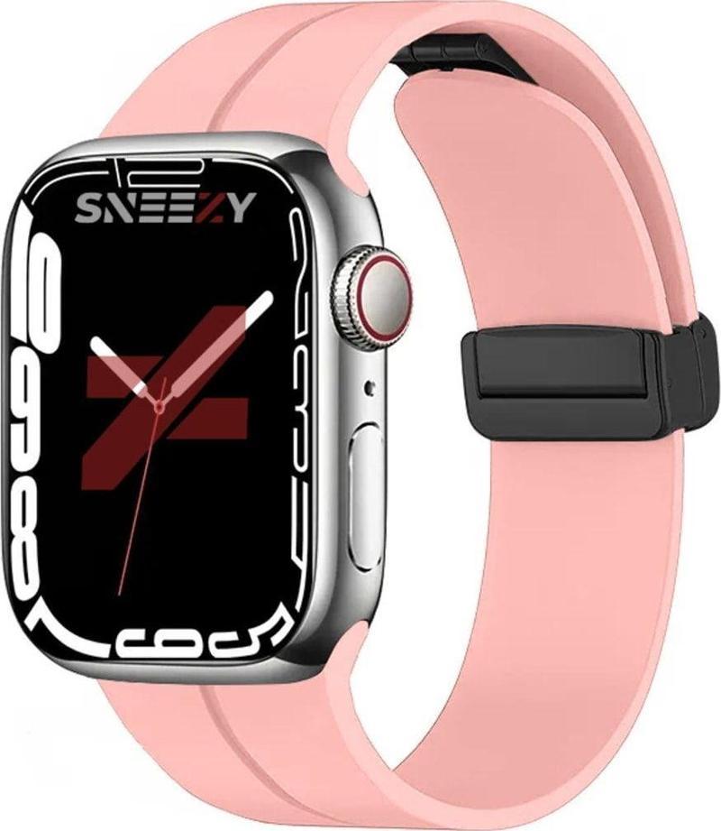 Apple Watch 42Mm 44Mm 45Mm Seri 1 2 3 4 5 6 7 8 Se Uyumlu Coastal Manyetik Tokalı Silikon Kordon