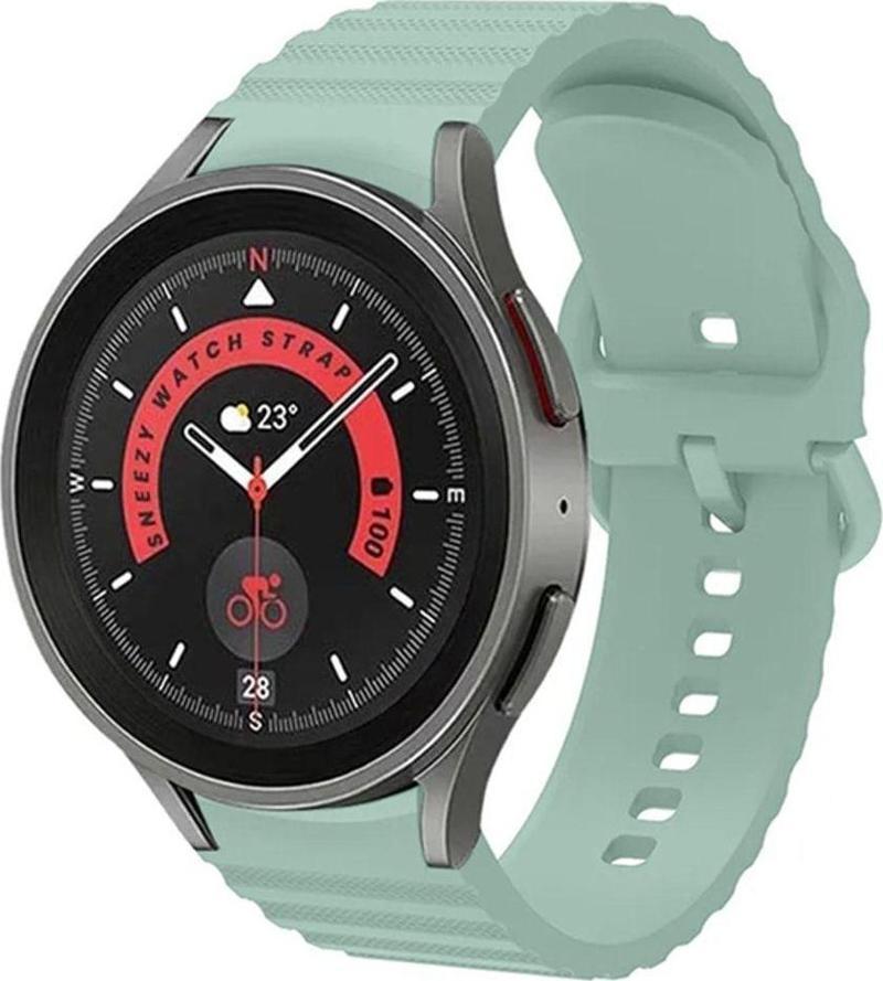 Galaxy Watch 4 5 Pro 40 42 44 45 46Mm Tasarım Kavisli Uyumlu Aeroflex Silikon Kordon