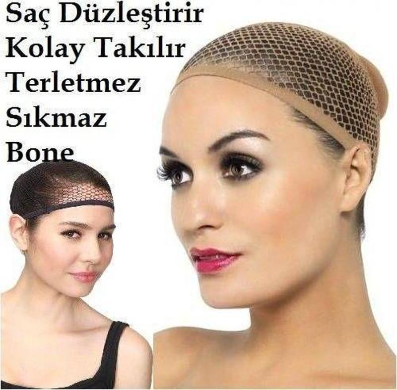 SAÇ DÜZLEŞTİRİCİ KAYMAZ TERLETMEZ FİLE BONE - SİYAH