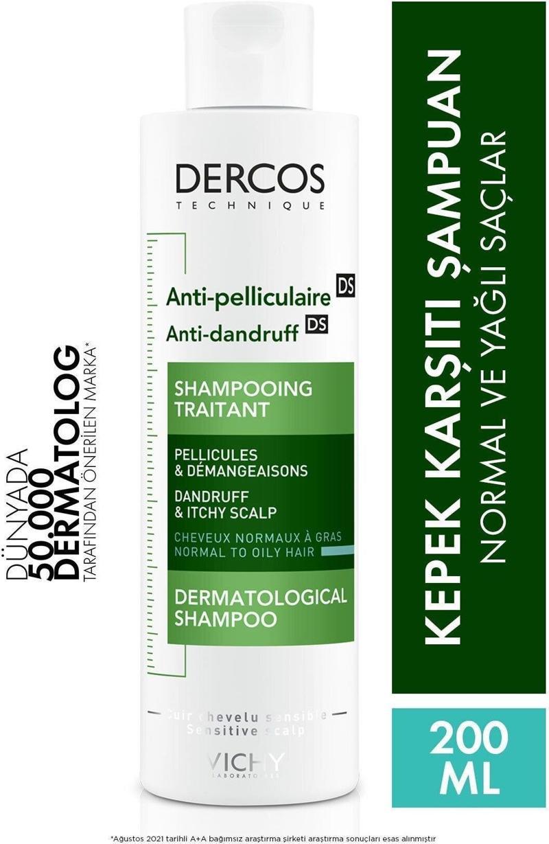 Dercos Anti Dandruff Kepek Karşıtı Şampuan Normal ve Yağlı Saçlar 200 ml