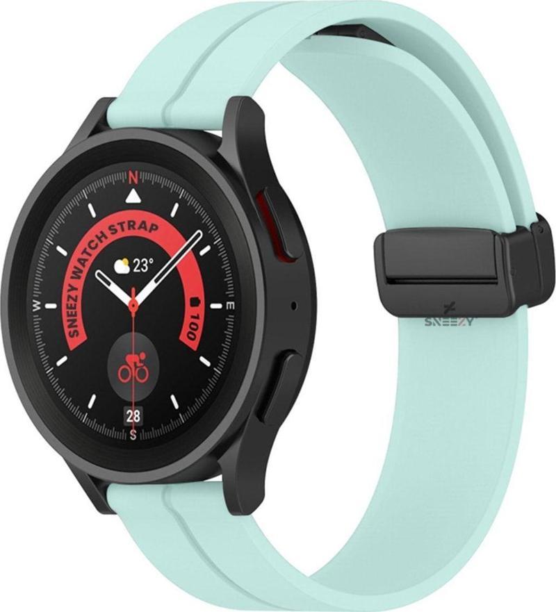 Samsung Galaxy Watch 6 Uyumlu Classic 40-43-44-47Mm 20Mm Coastal Manyetik Tokalı Silikon Kordon