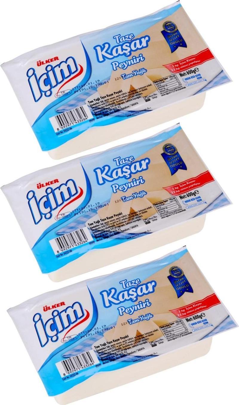 Kaşar Peyniri 600 gr x 3 Adet