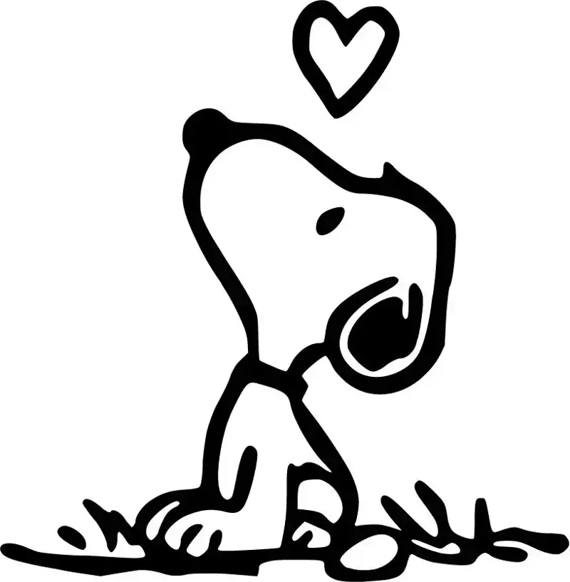 Aşık Snoopy - Araç, Oto, Laptop, Duvar Uyumlu Sticker 40*40 Cm