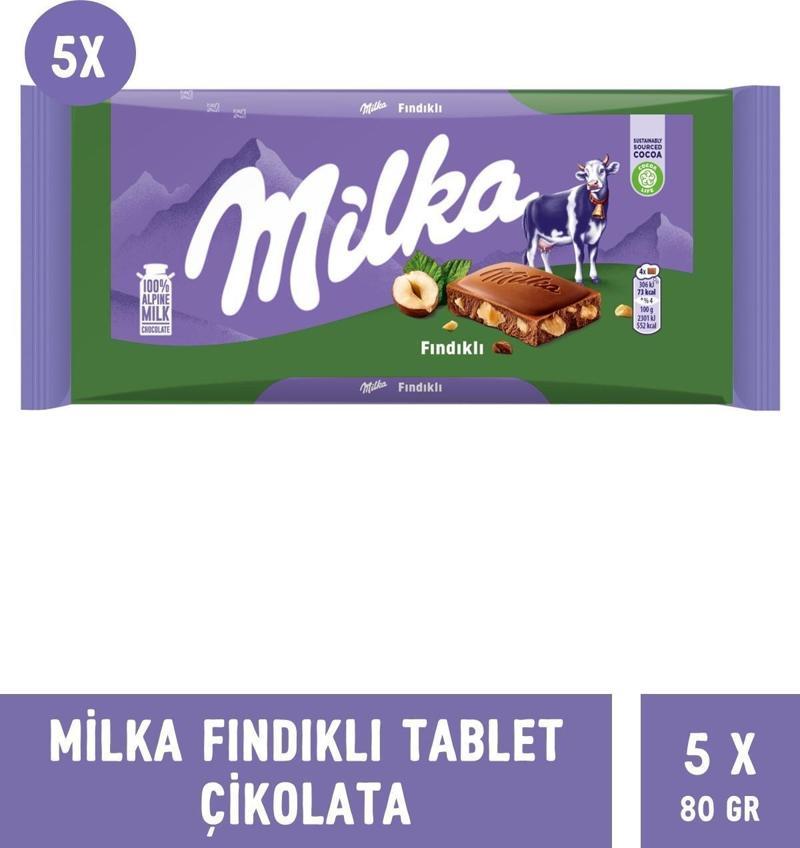 Fındıklı Çikolata 80 gr 5 adet