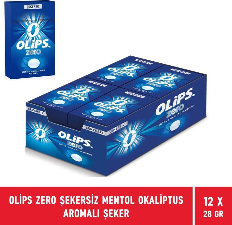 Zero Şekersiz Mentol Okaliptus Aromalı Şeker 28 gr 12 Adet