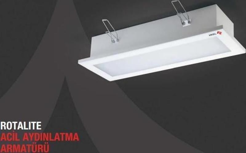 Rotalite AE-9010 Acil Aydınlatma Armatürü Şebekeden Yanan 500 Lümen Led