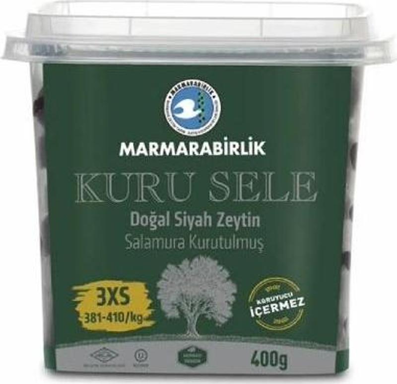 Siyah Zeytin Kuru Sele 400 Gr. (381-410) (12'li)