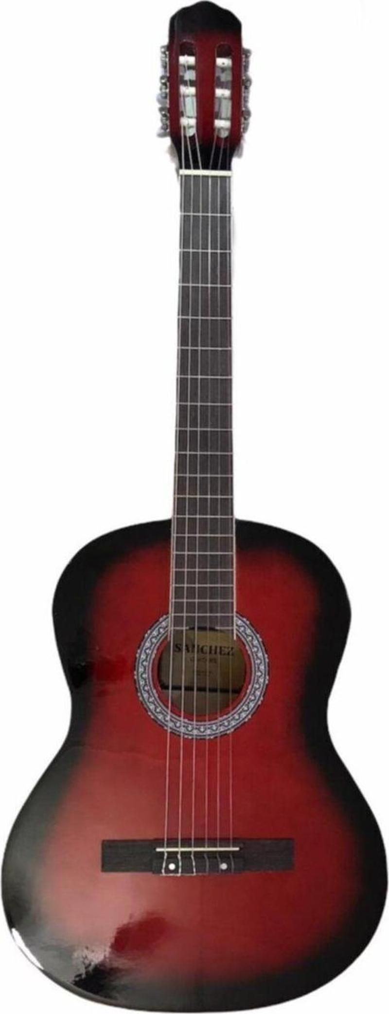 4/4 Sap Ayarlı Klasik Gitar (Gitar-Kılıf-Pena) - Kırmızı