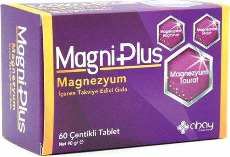 Magni Magniplus Magnezyum Takviye Edici Gıda 60 Çentikli Tablet