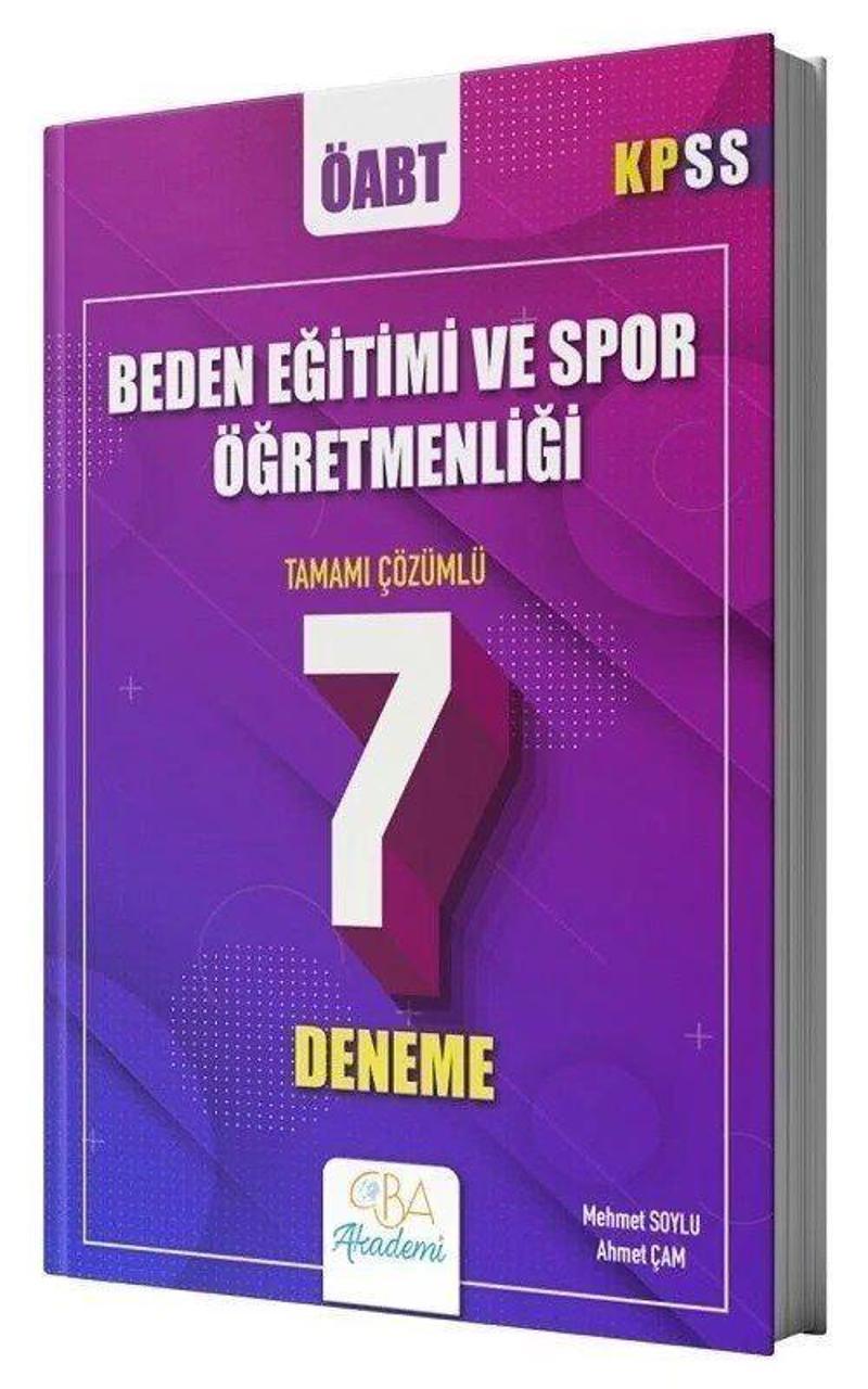 ÖABT Beden Eğitimi ve Spor Öğretmenliği 7 Deneme Çözümlü