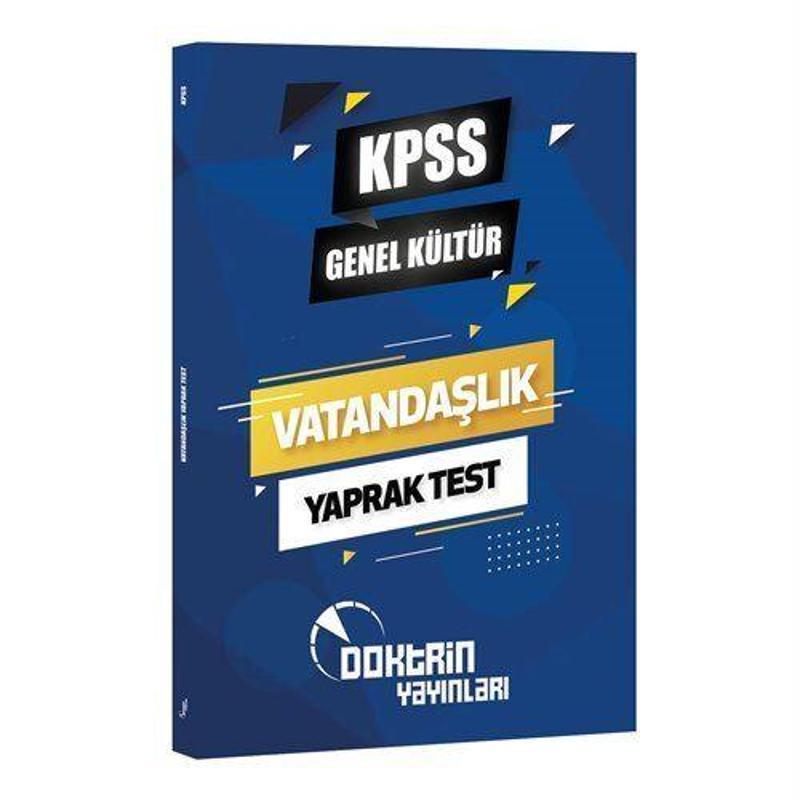 2022 KPSS Vatandaşlık Yaprak Test