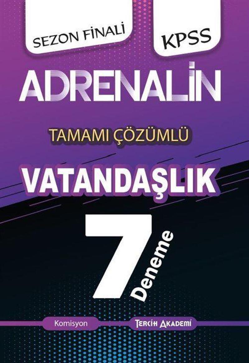 KPSS Adrenalin Vatandaşlık Tamamı Çözümlü 7 Deneme