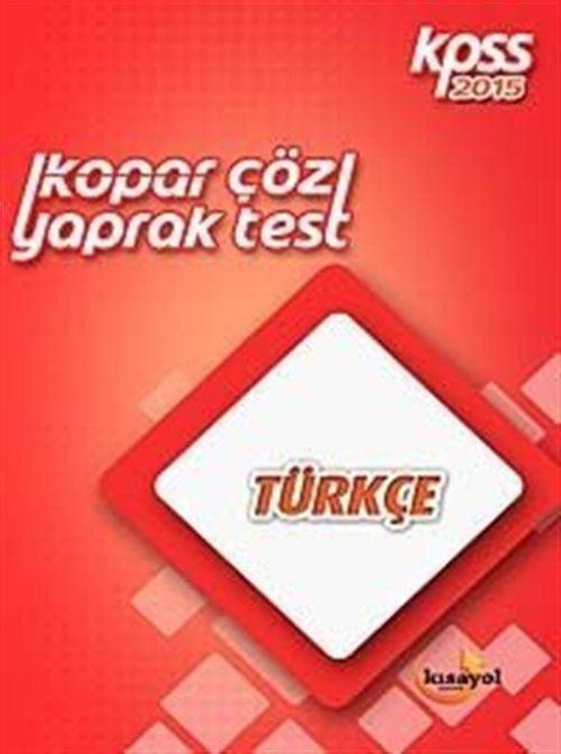 2015 KPSS Kopar Çöz Türkçe Yaprak Test