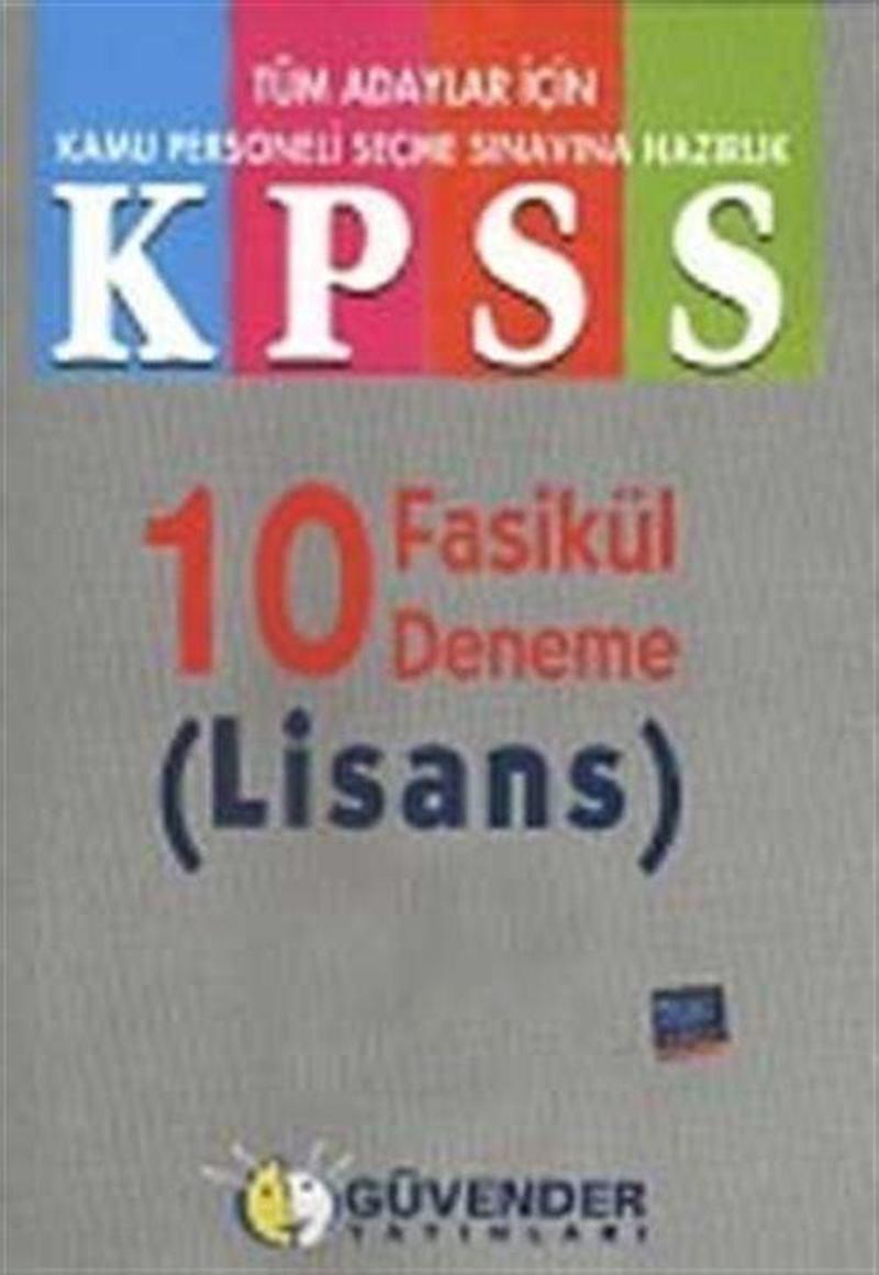 KPSS Lisans 10 Fasikül Deneme (Yeni) - Tüm Adaylar İçin