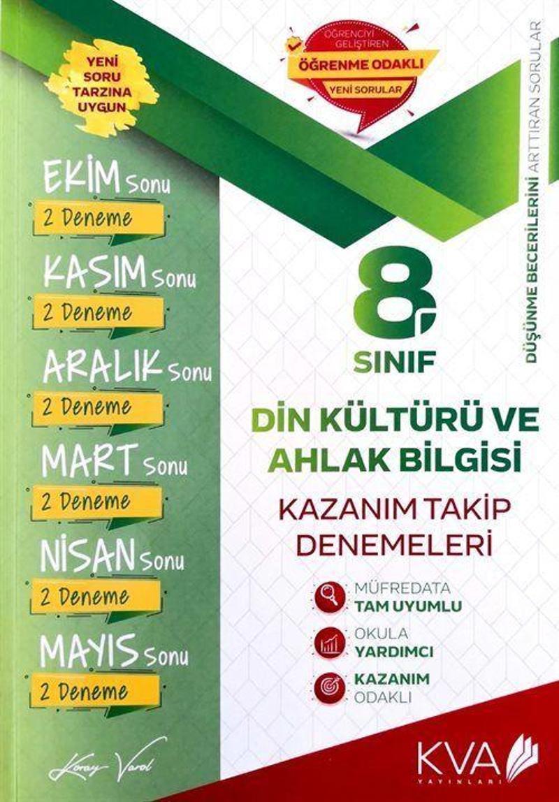 8. Sınıf Din Kültürü ve Ahlak Bilgisi Kazanım Takip Denemeleri