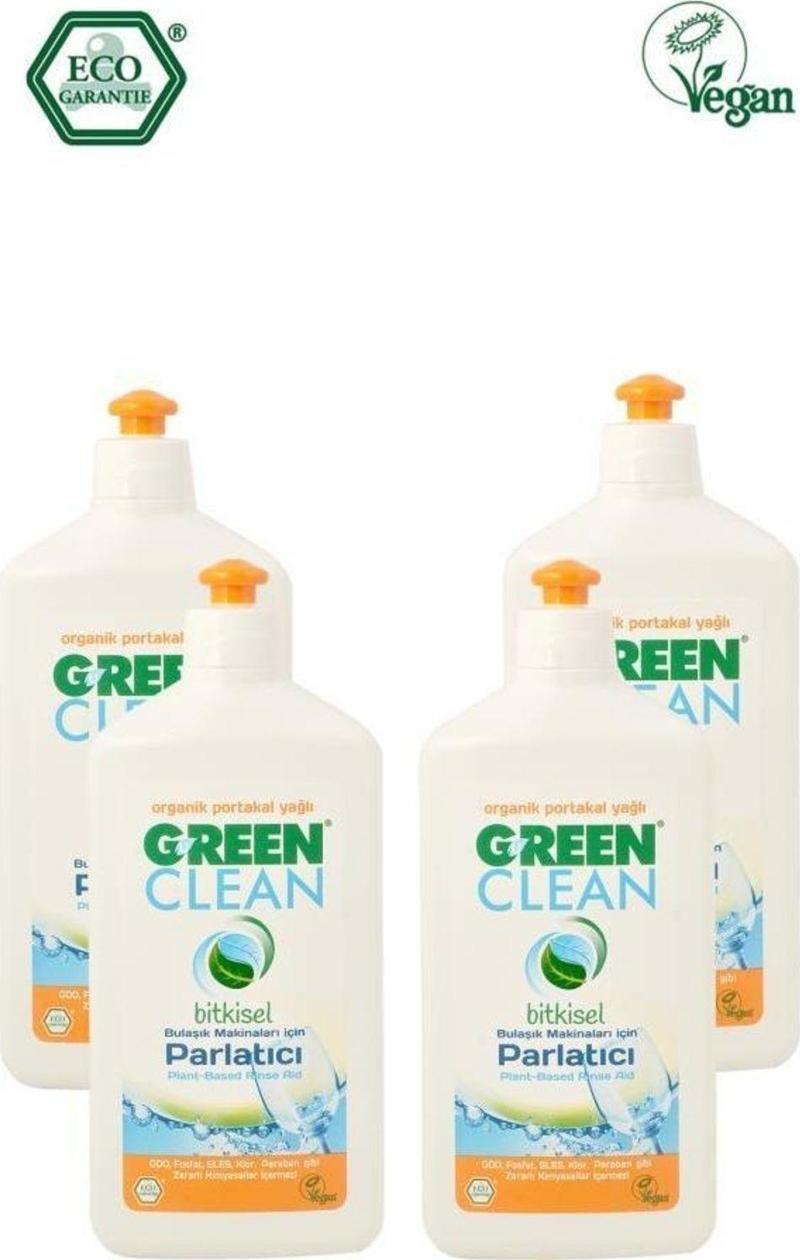 Organik Portakal Yağlı Bulaşık Makinesı Parlatıcı 500 Ml 4 Lü Set