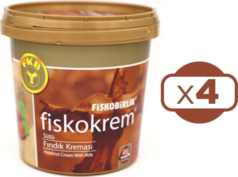 Fiskokrem Sütlü Fındık Kreması 1Kg 4 lü