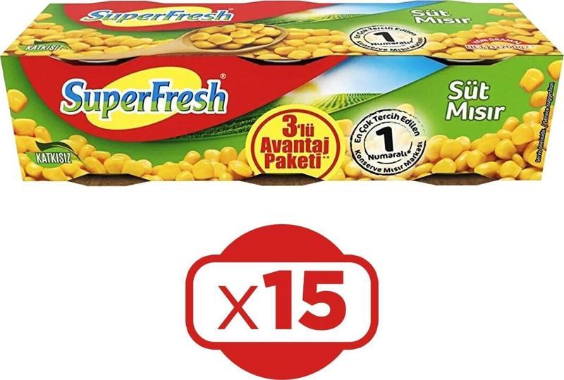 Mısır Konserve 3x200 gr x 15 Paket