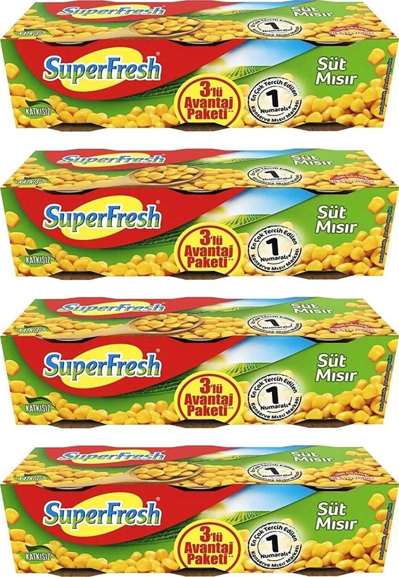 Mısır Konserve 3x200 gr 4 Adet