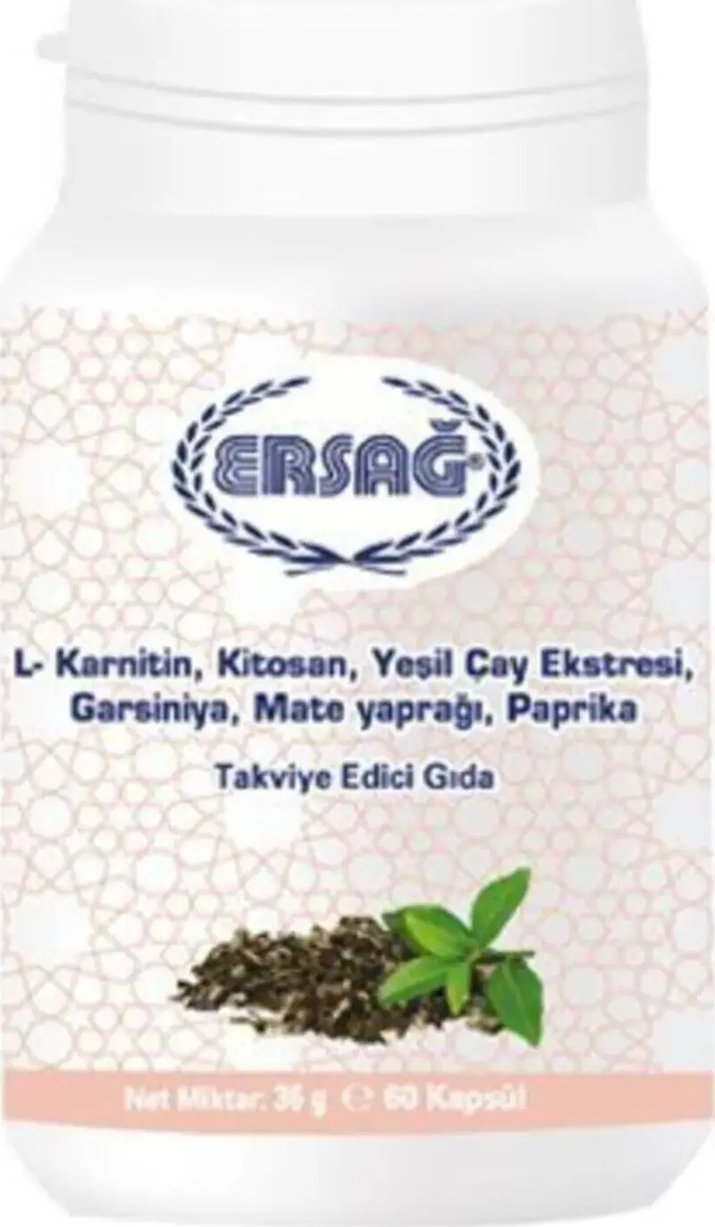 L-Karnitin, Kitosan, Yeşil Çay Ekstresi, Garsiniya, Mate Yaprağı, Paprika  İçeren Gıda Takviye