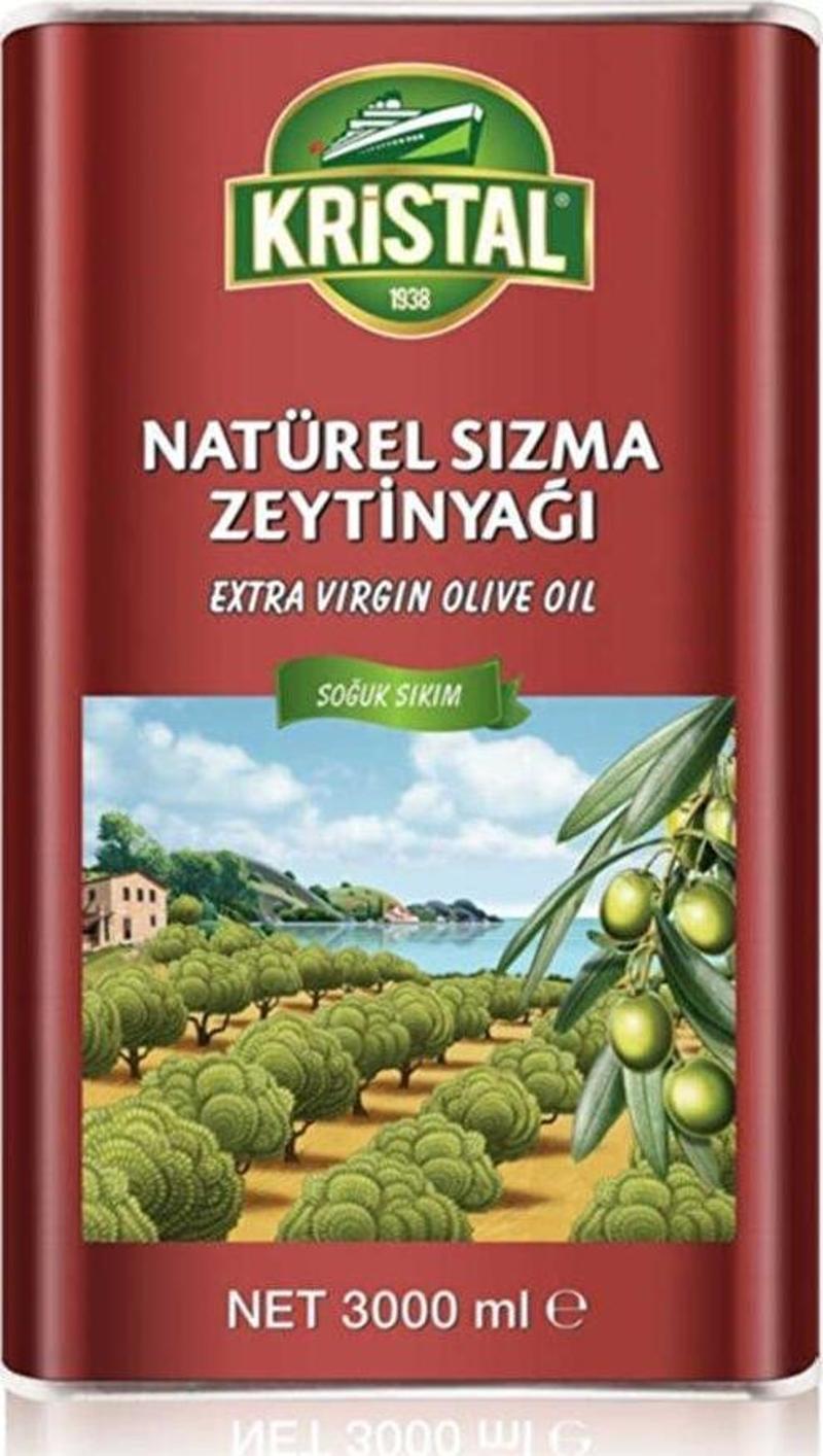 Natüral Sızma Zeytinyağı 3 Litre Teneke Kutu