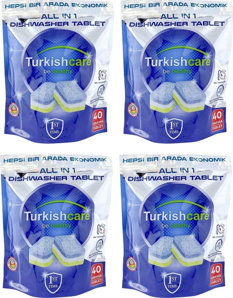 Hepsi 1 Arada 40 lı Bulaşık Makinası Tableti x 4 Paket (160 Tablet)