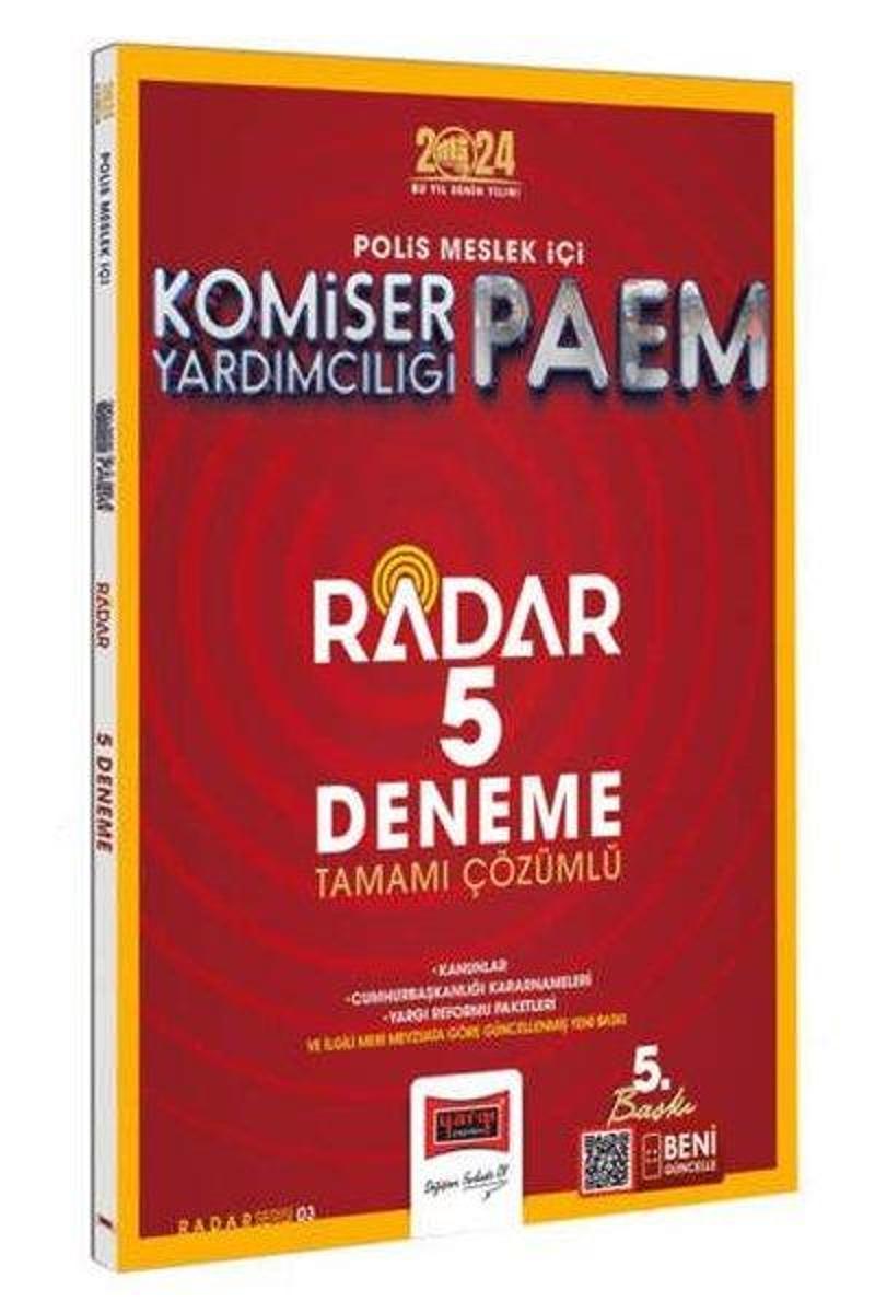 2024 Polis Meslek İçi PAEM Komiser Yardımcılığı Radar 5 Deneme