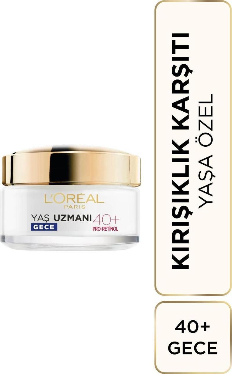 Yaş Uzmanı 40+ Kırışıklık Karşıtı Sıkılaştırıcı Gece Kremi