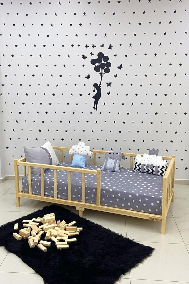 Ahşap Montessori Çocuk Yatağı Çiğdem 120X200