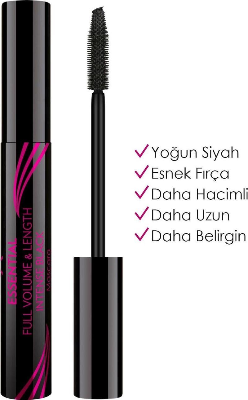 Essential Full Volume&Lenght Mascara - Intense Black - Hacim Veren Maskara