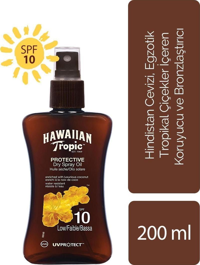 Hawaııan Tropic Bronzlaştırıcı Yağ Spreyi Spf 10 200 Ml